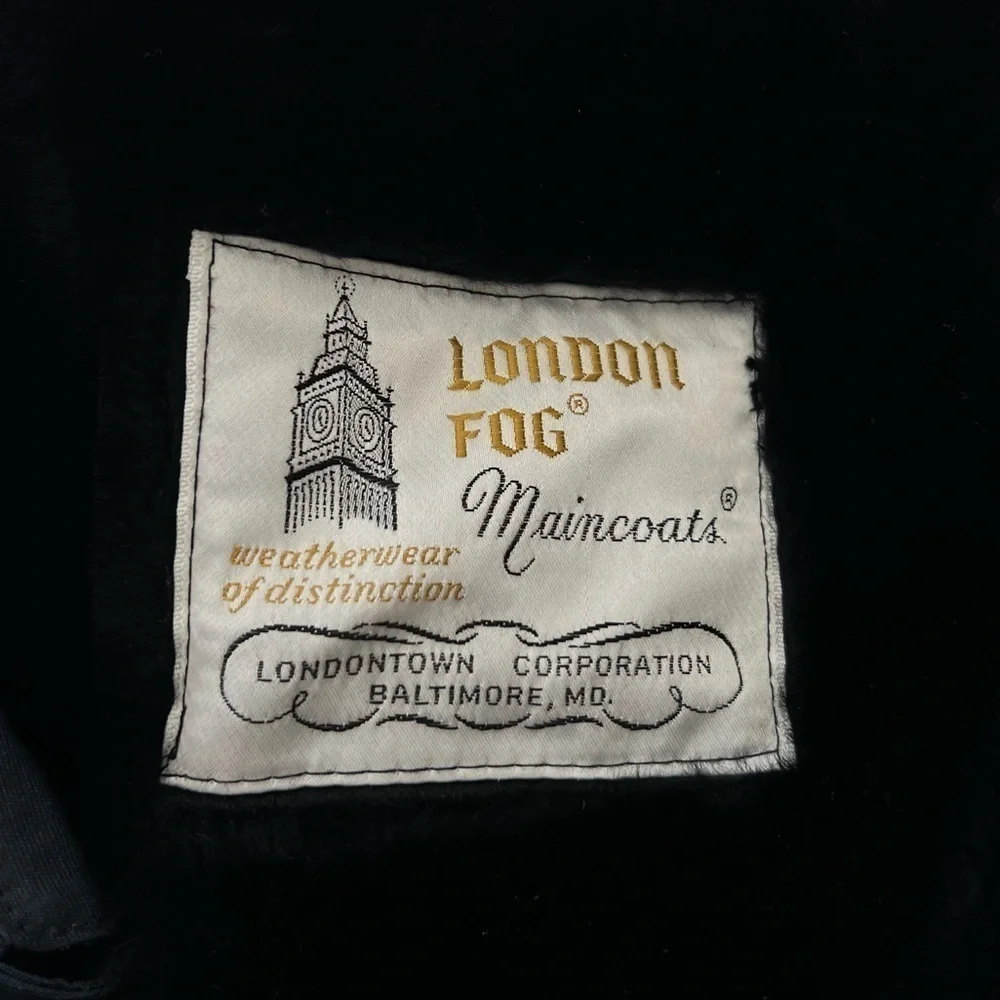 VINTAGE London Fog Maincoats Men's Blue Rain Trench Coat